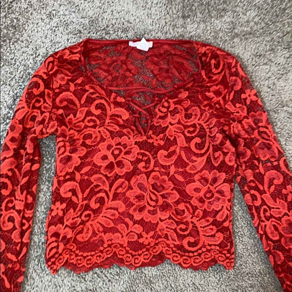 Red Lace shirt
